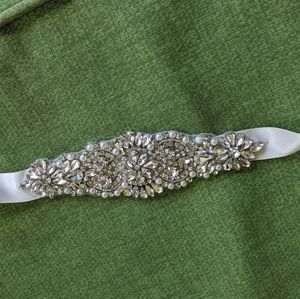 Ivory/Silver Wedding sash